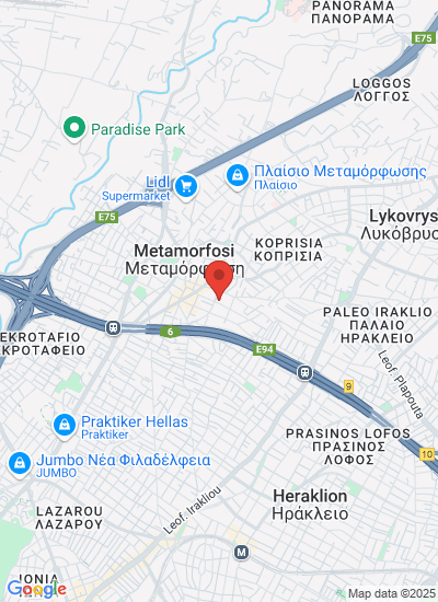 Map showing Attica, Greece
