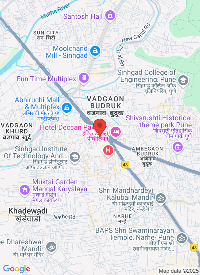 Map showing Pune, India