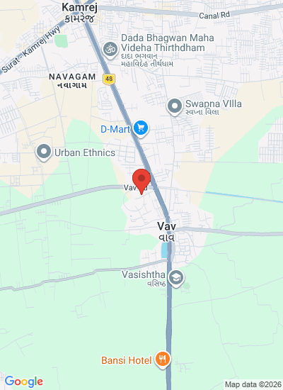 Map showing surat, India