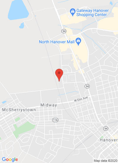 Map showing Hanover, United States