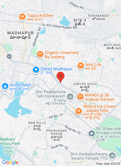 Map showing Hyderabad, India