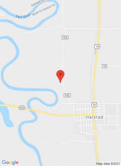 Map showing Halstad, United States
