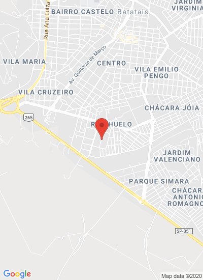 Map showing Batatais, Brazil