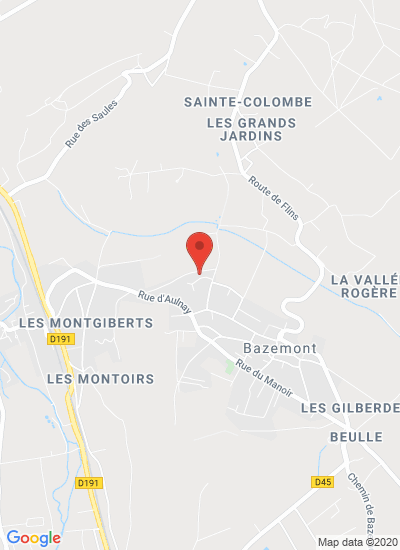 Map showing Bazemont, France