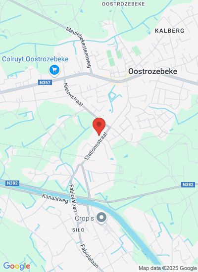 Map showing Oostrozebeke, Belgium
