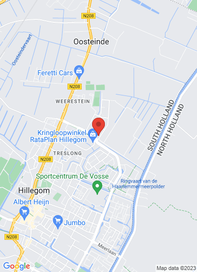 Map showing Hillegom, Netherlands