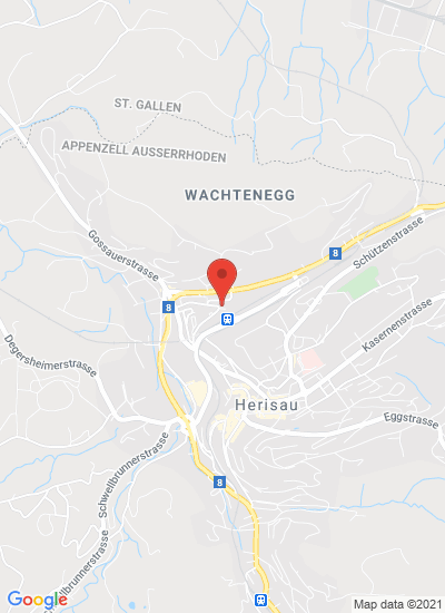 Map showing Herisau, Switzerland