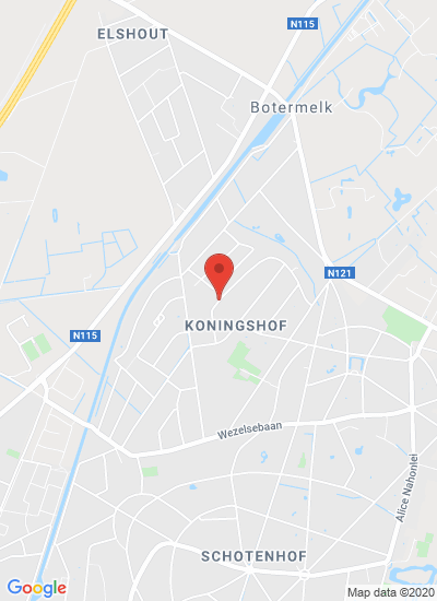 Map showing Schoten, Belgium