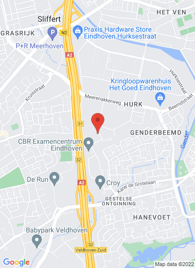 Map showing Eindhoven, Netherlands