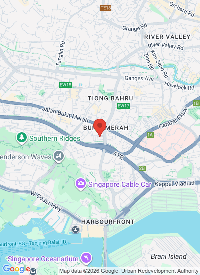 Map showing Cendex Centre, Singapore