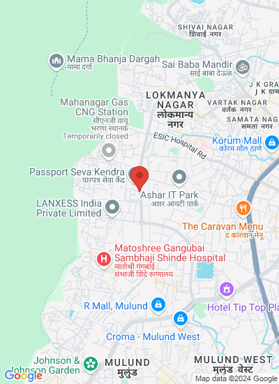 Map showing Thane, India