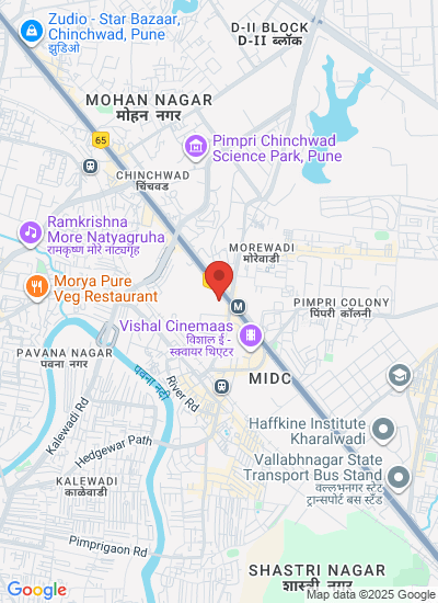 Map showing Pune, India