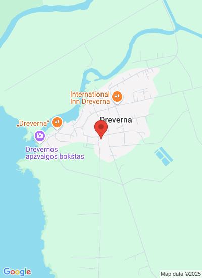 Map showing Dreverna, Lithuania
