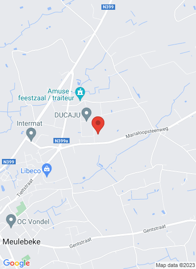 Map showing Meulebeke, Belgium