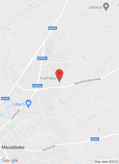Map showing Meulebeke, Belgium