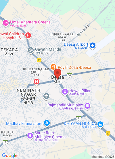 Map showing Deesa, India