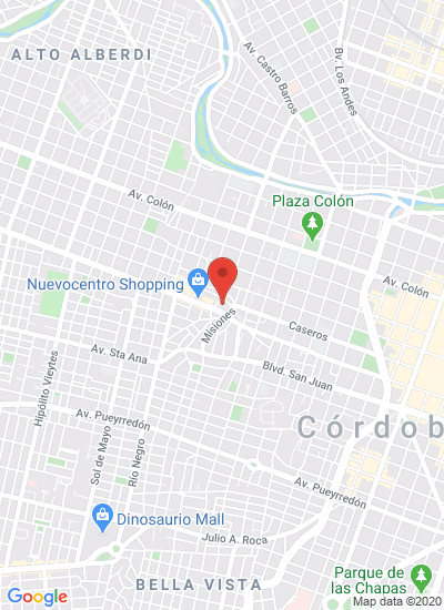 Map showing Córdoba, Argentina