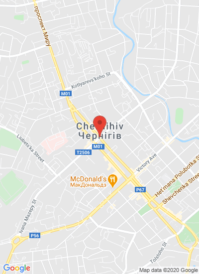 Map showing Chernigov, Ukraine