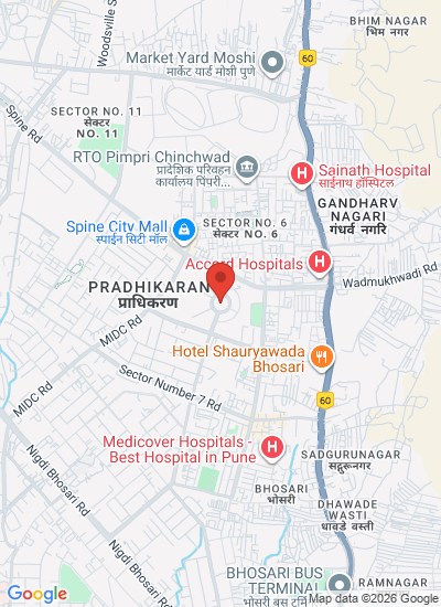 Map showing Pune, India