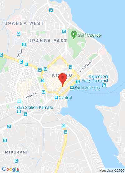 Map showing Dar es Salaam, Tanzania