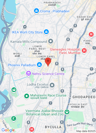 Map showing Mumbai, India