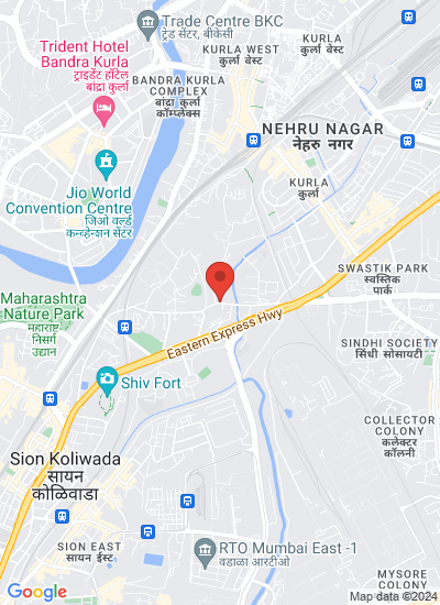 Map showing Mumbai, India