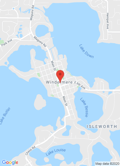 Map showing Windermere, United States