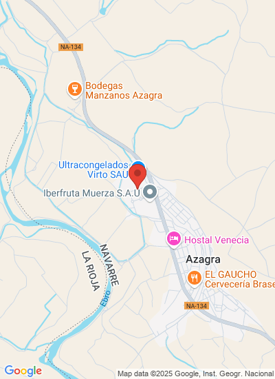 Map showing Azagra, Spain