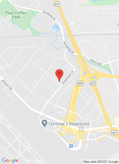 Map showing Mississauga, Canada