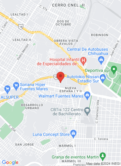 Map showing Mármol Viejo, Mexico