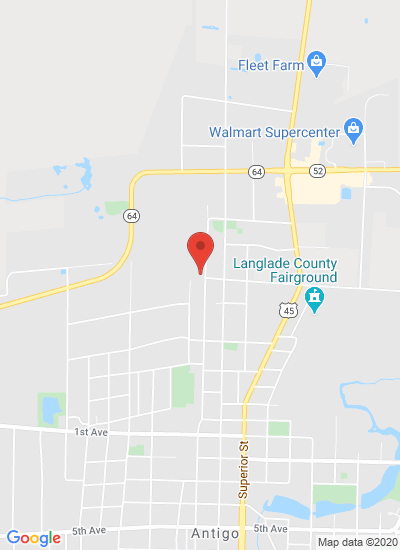 Map showing Antigo, United States