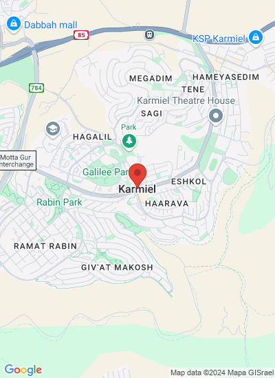 Map showing Karmiel, Israel