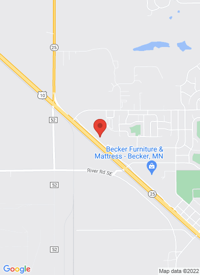 Map showing Becker, United States