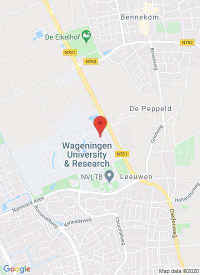 Map showing Wageningen, Netherlands