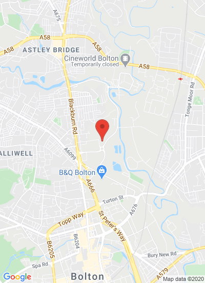 Map showing Bolton, United Kingdom