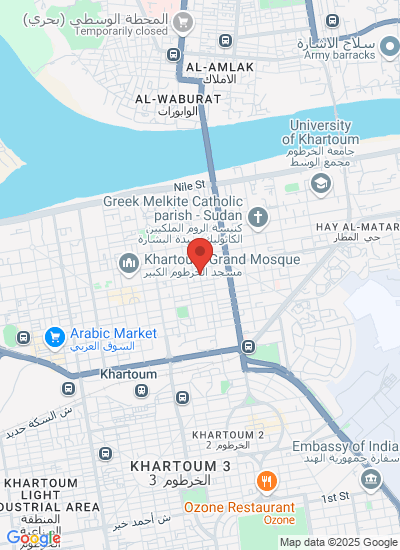 Map showing Khartoum, Sudan