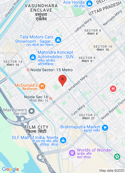 Map showing Noida, India
