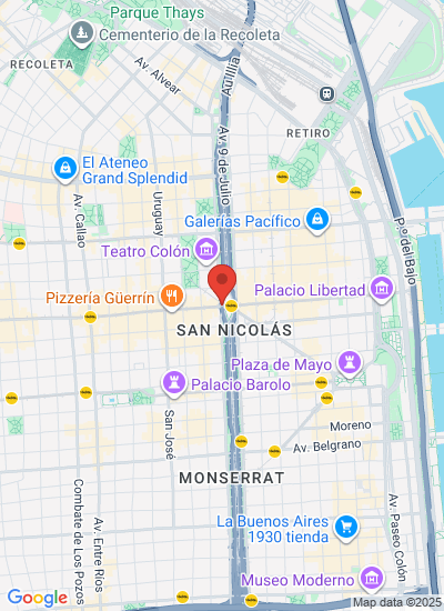 Map showing Argentina