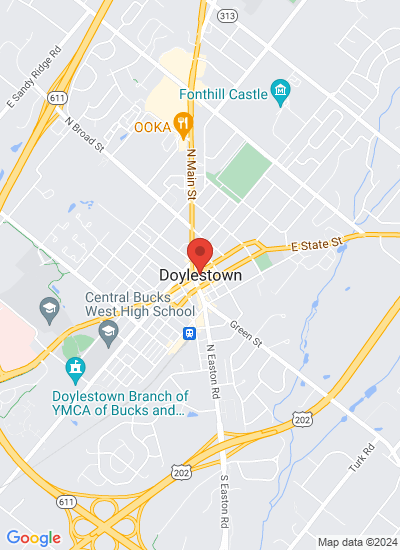 Map showing Doylestown, United States
