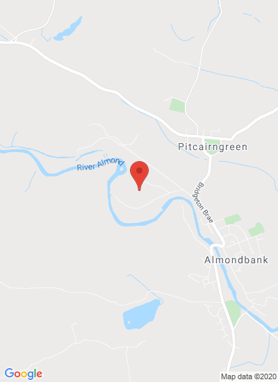 Map showing Almondbank, United Kingdom