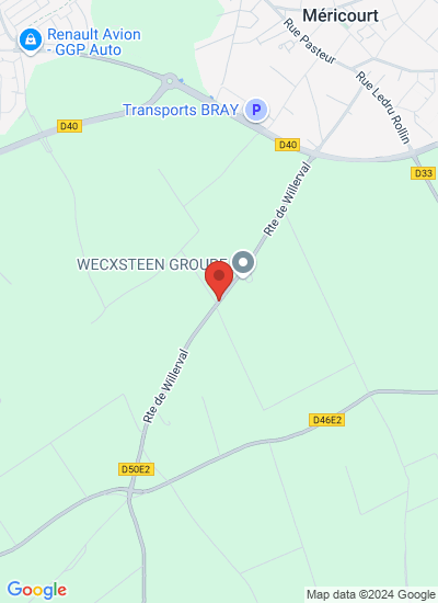 Map showing Méricourt, France