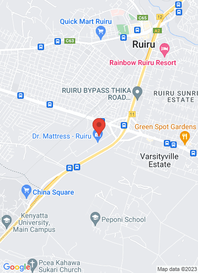 Map showing Ruiru, Kenya