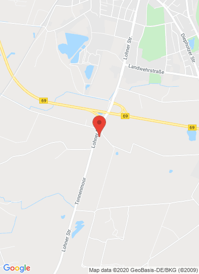 Map showing Vechta, Germany