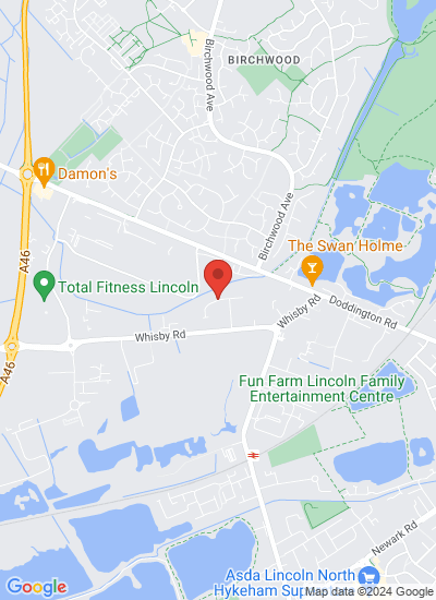 Map showing Lincoln, United Kingdom