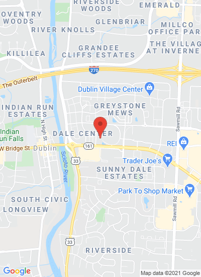 Map showing Dublin, United States