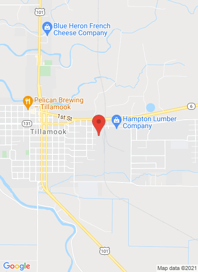 Map showing Tillamook, United States