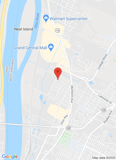 Map showing Parkersburg, United States