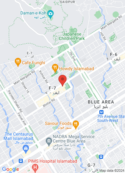 Map showing Islamabad, Pakistan