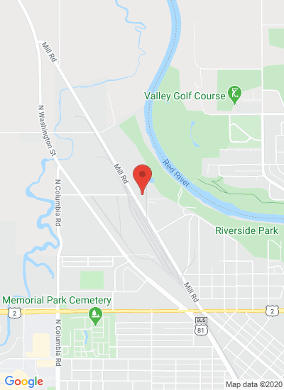 Map showing Grand Forks, United States
