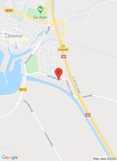 Map showing Lemmer, Netherlands